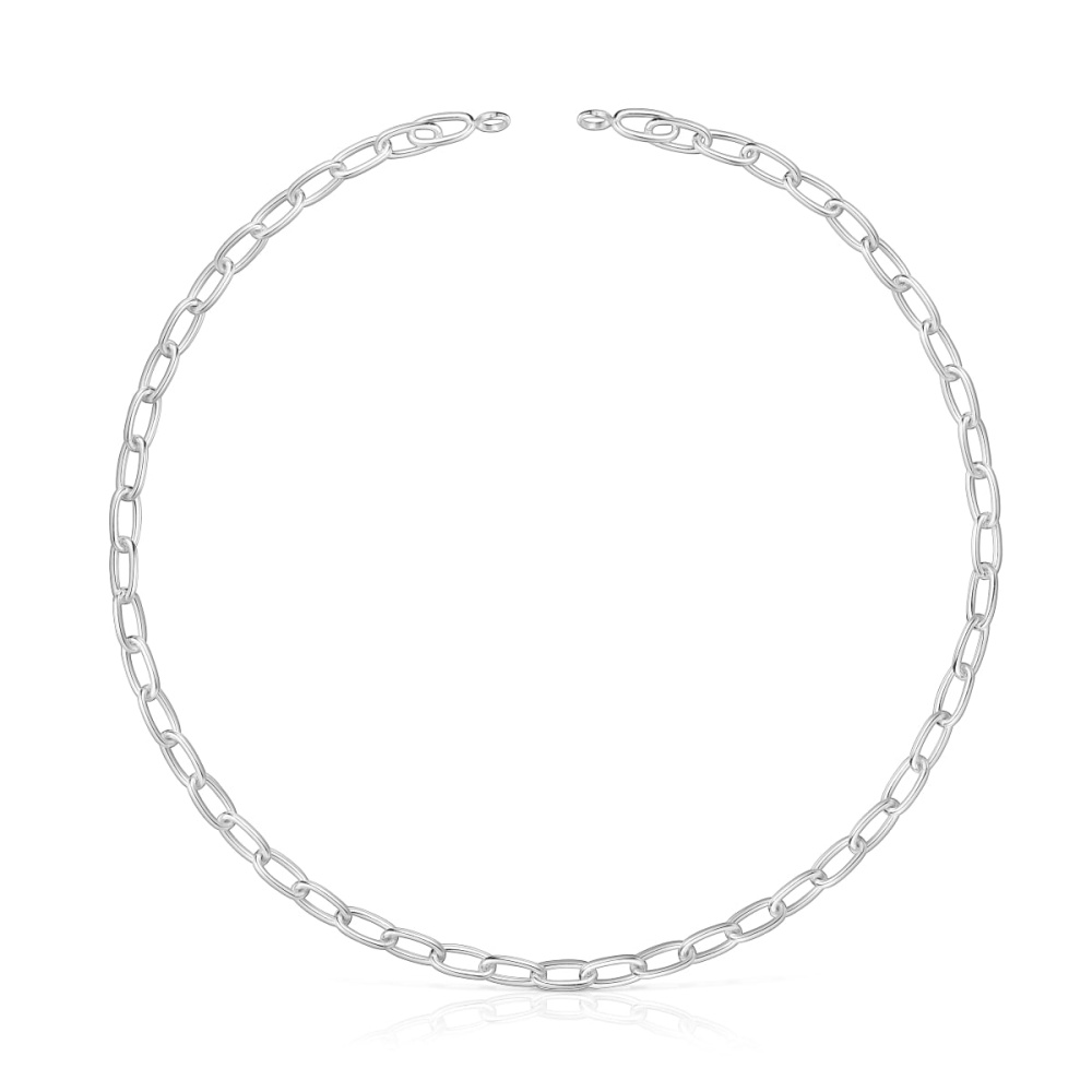 Колье Hold Oval из серебра фото 2