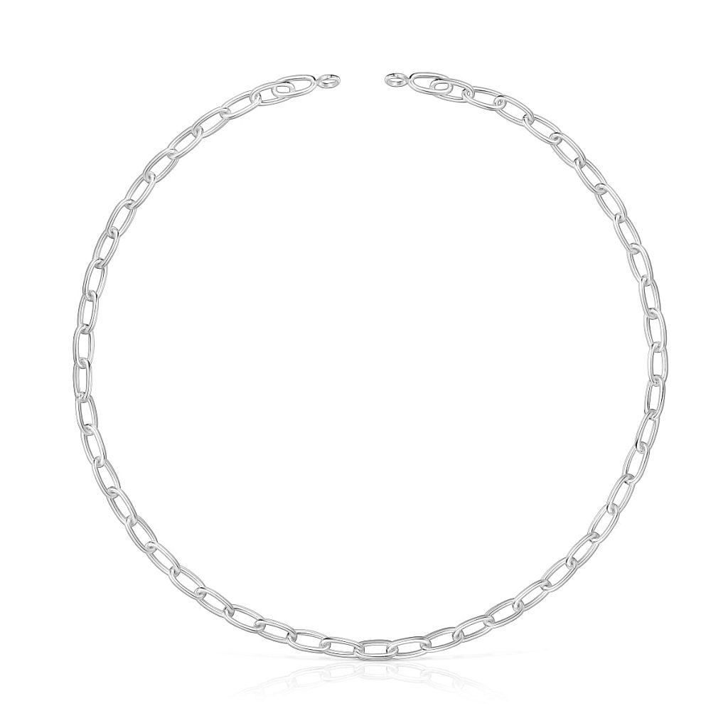 Колье Hold Oval из серебра