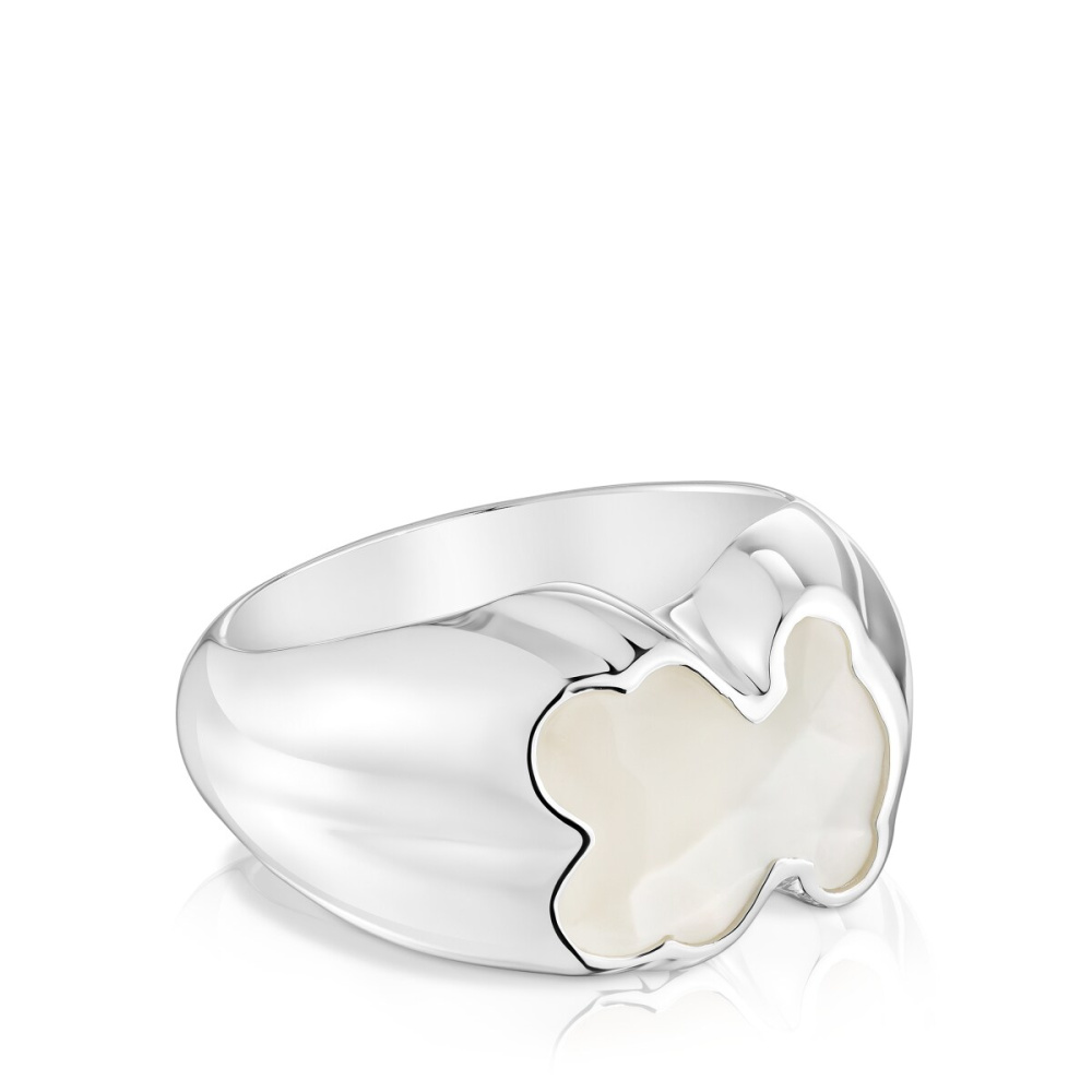 Кольцо Icon Color из серебра с перламутром фото 3