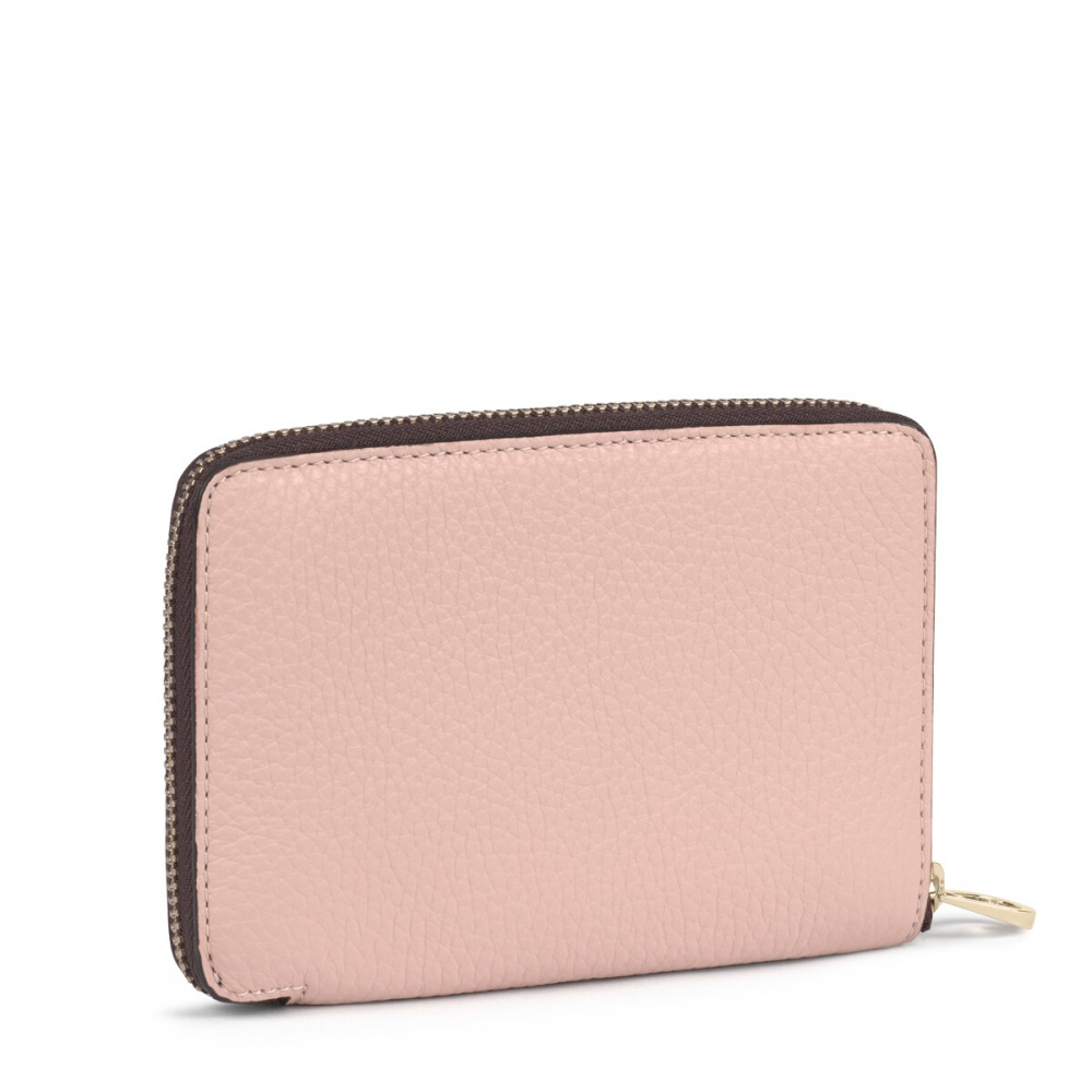 Маленький кошелек New Leissa из бледно-розовой кожи фото 3