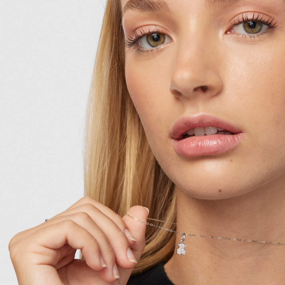 Кулон Bear из белого золота с бриллиантами фото 8