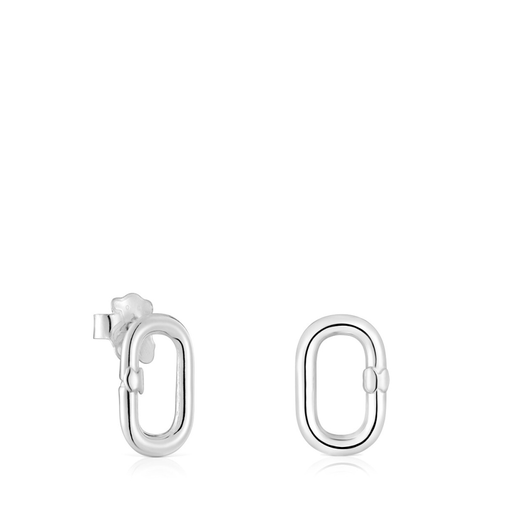 Серьги Hold Oval из серебра фото 2