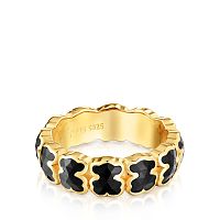 Кольцо из вермеля с ониксом