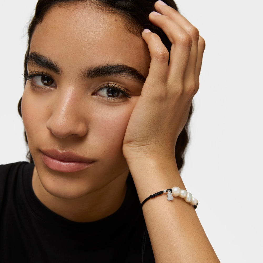 Браслет из серебра с жемчугом фото 5