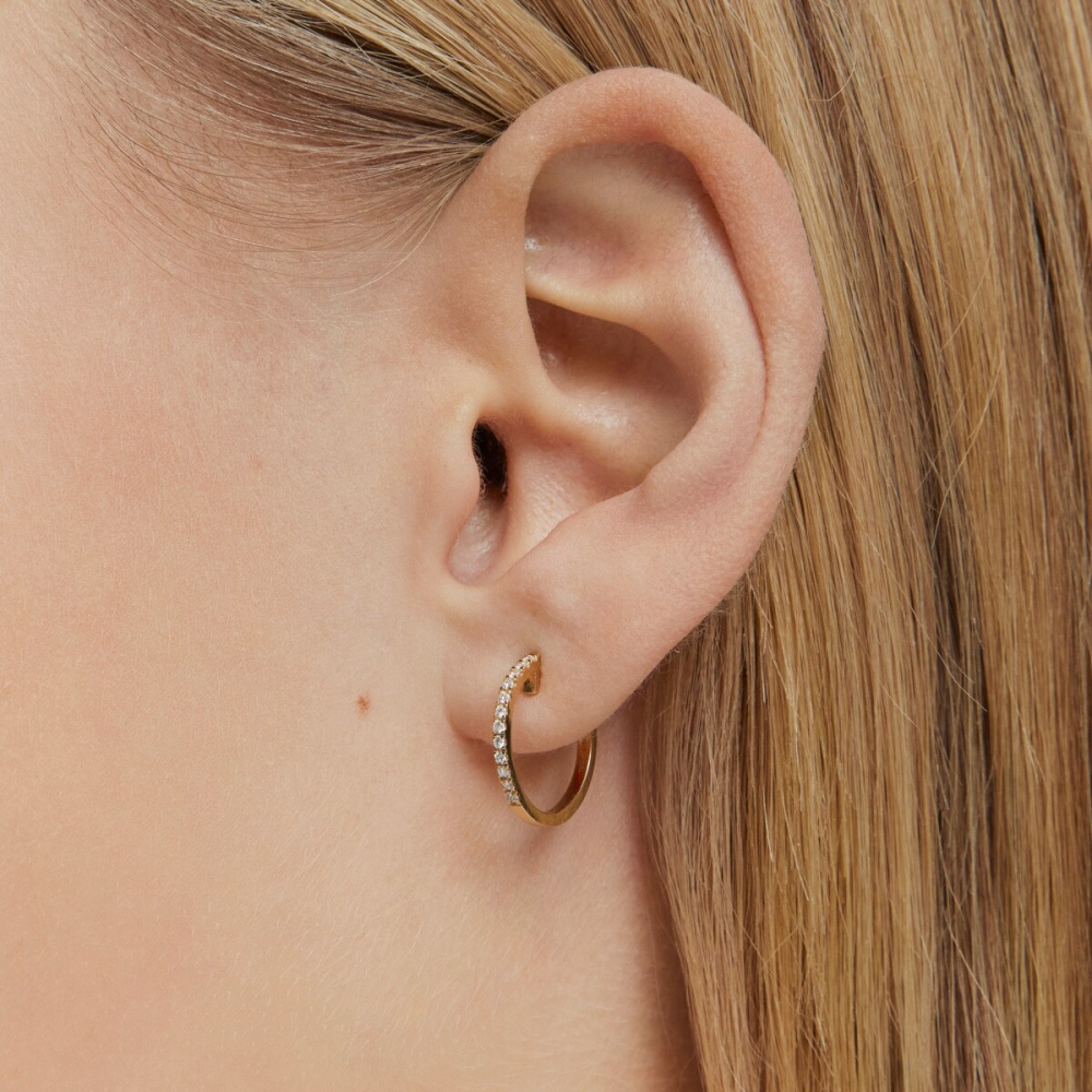 Серьги-кольца Les Classiques из золота с бриллиантами фото 7