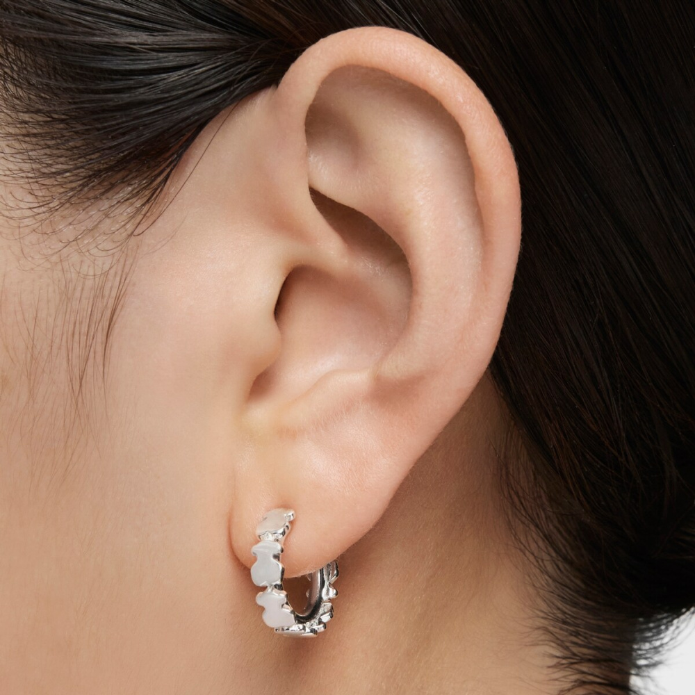 Серьги-креолы из серебра фото 7