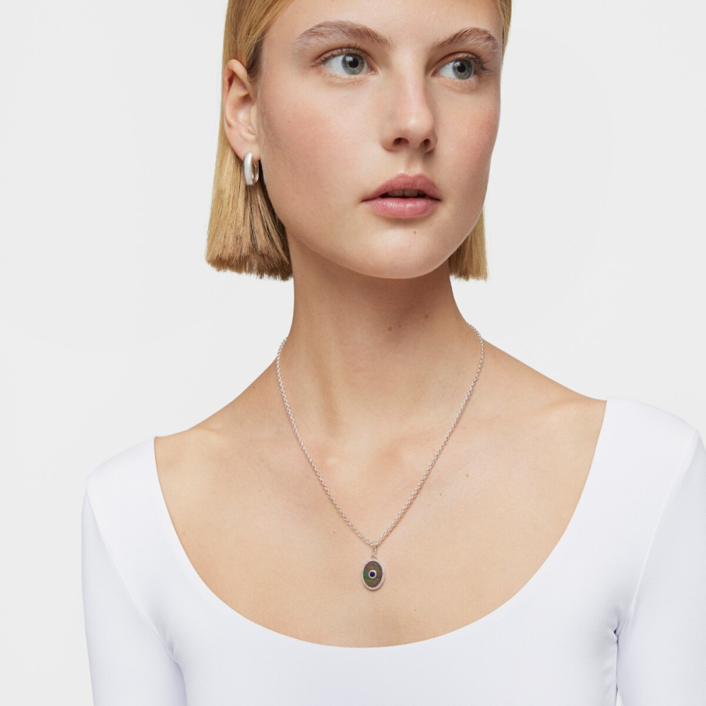 Кулон Medallions из серебра с перламутром, топазами и аметистом  фото 2
