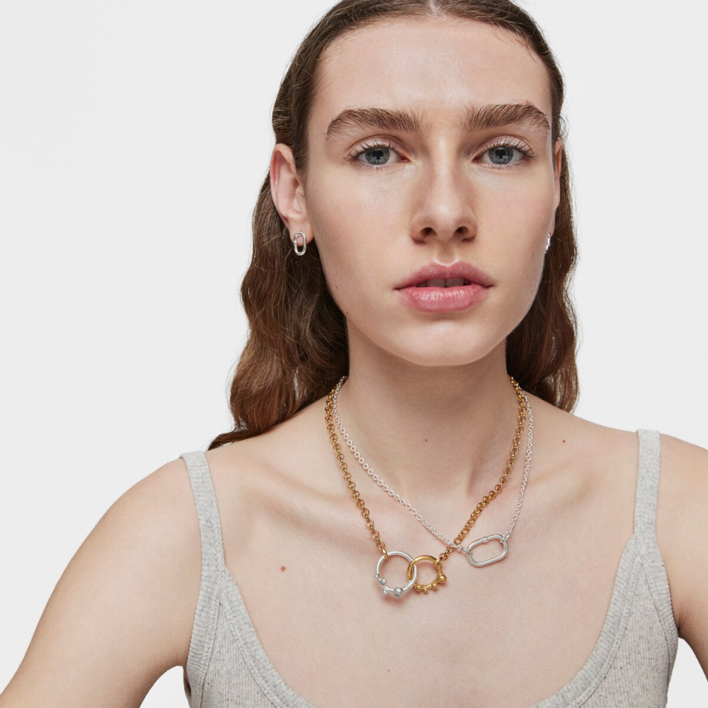 Соединительное кольцо Hold Oval из серебра фото 9