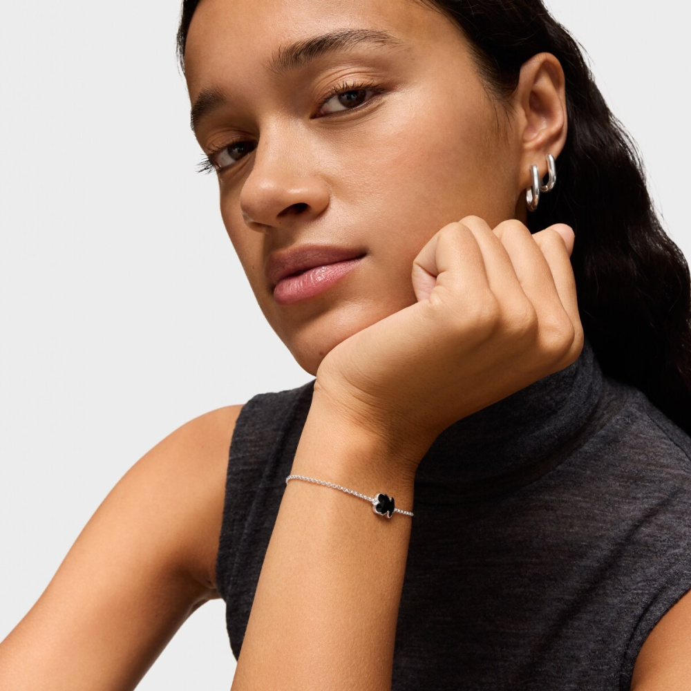 Браслет из серебра с ониксом фото 5