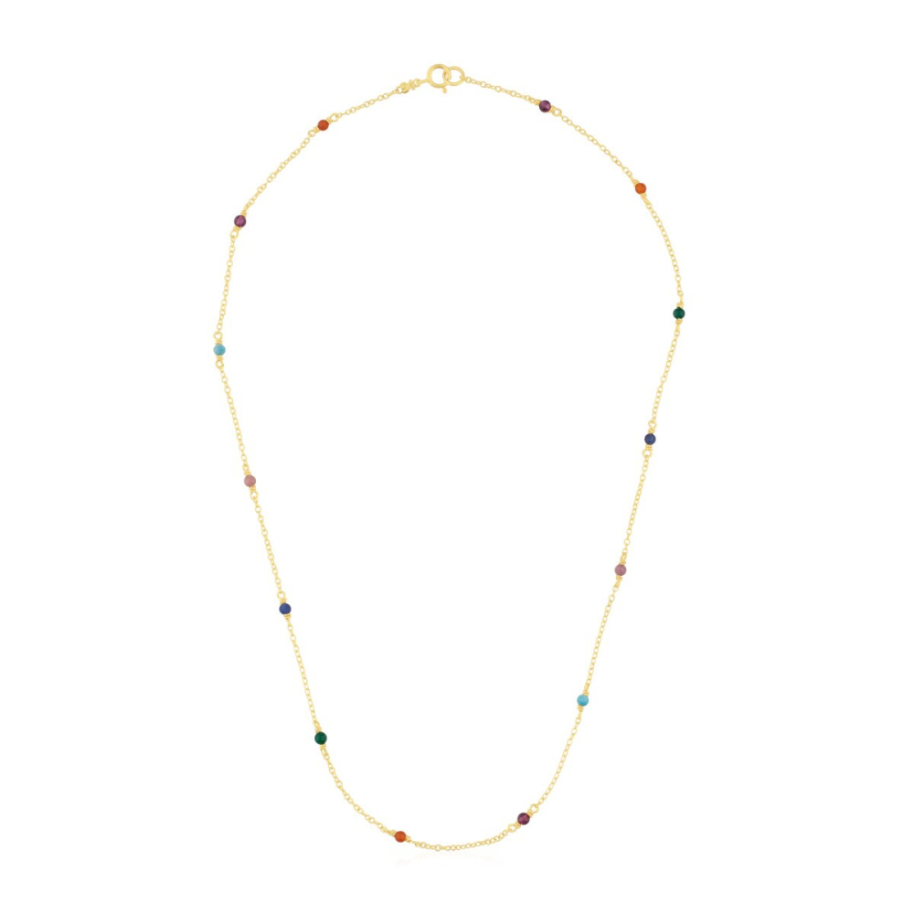 Ожерелье Super Power из Серебра Vermeil с Драгоценными Камнями фото 3