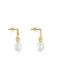 Серьги Hold Oval из золота с жемчугом