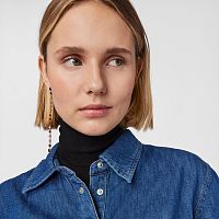 Серьги Glaring из вермеля с ониксом и цирконием
