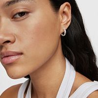 Серьги-креолы Bold Motif из серебра