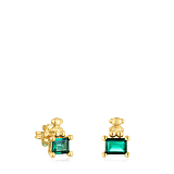 Серьги Bold Bear LGG из вермеля с изумрудом