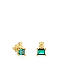 Серьги Bold Bear LGG из вермеля с изумрудом