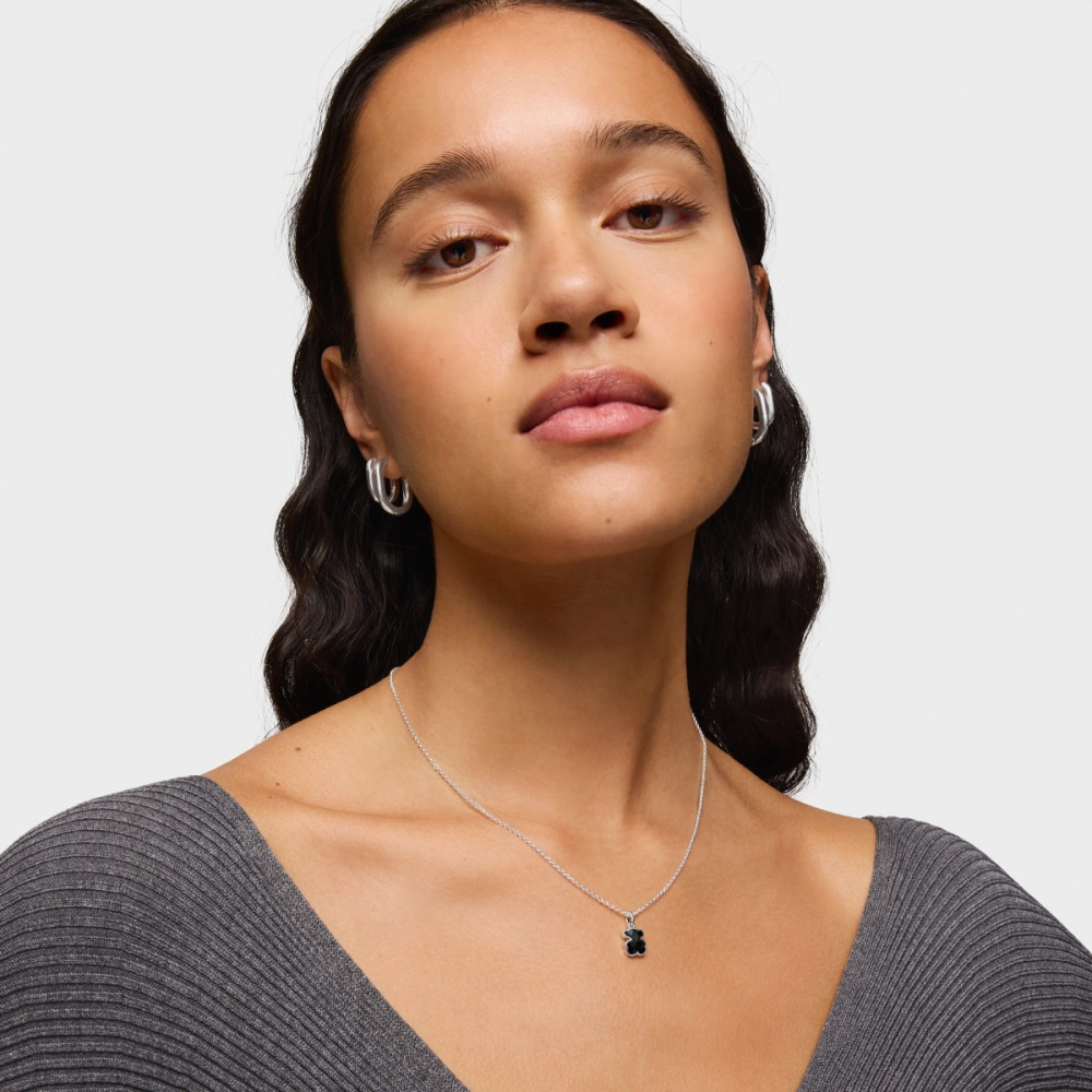 Колье Icon Color из серебра с ониксом фото 5