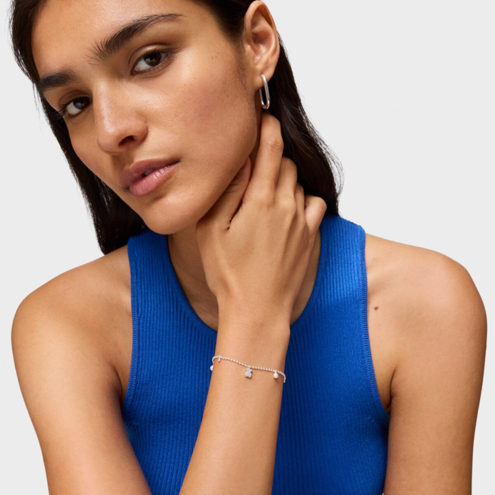 Браслет из серебра с жемчугом фото 5