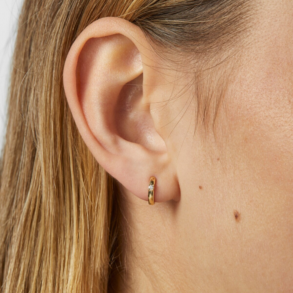 Серьга Basics из золота  фото 7