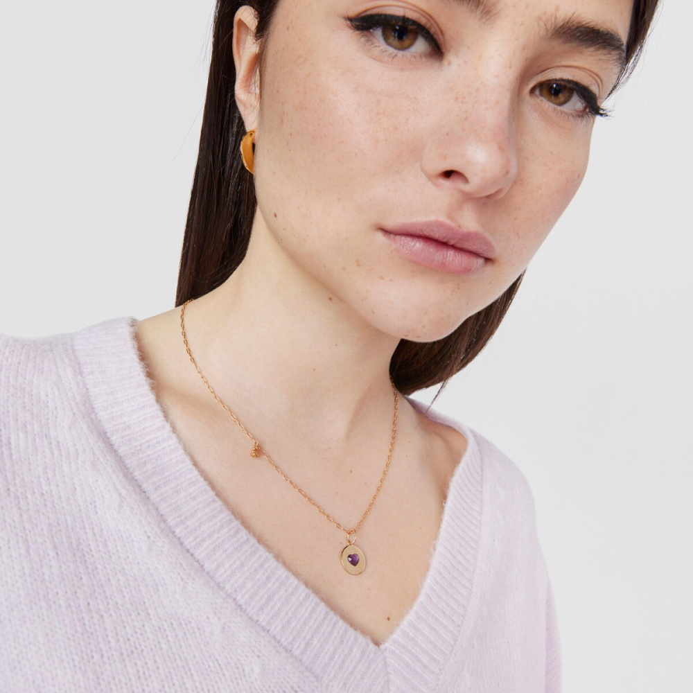 Кулон Aelita из вермеля с аметистом фото 8