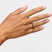 Кольцо из вермеля с ониксом