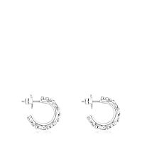 Серьги-креолы из серебра