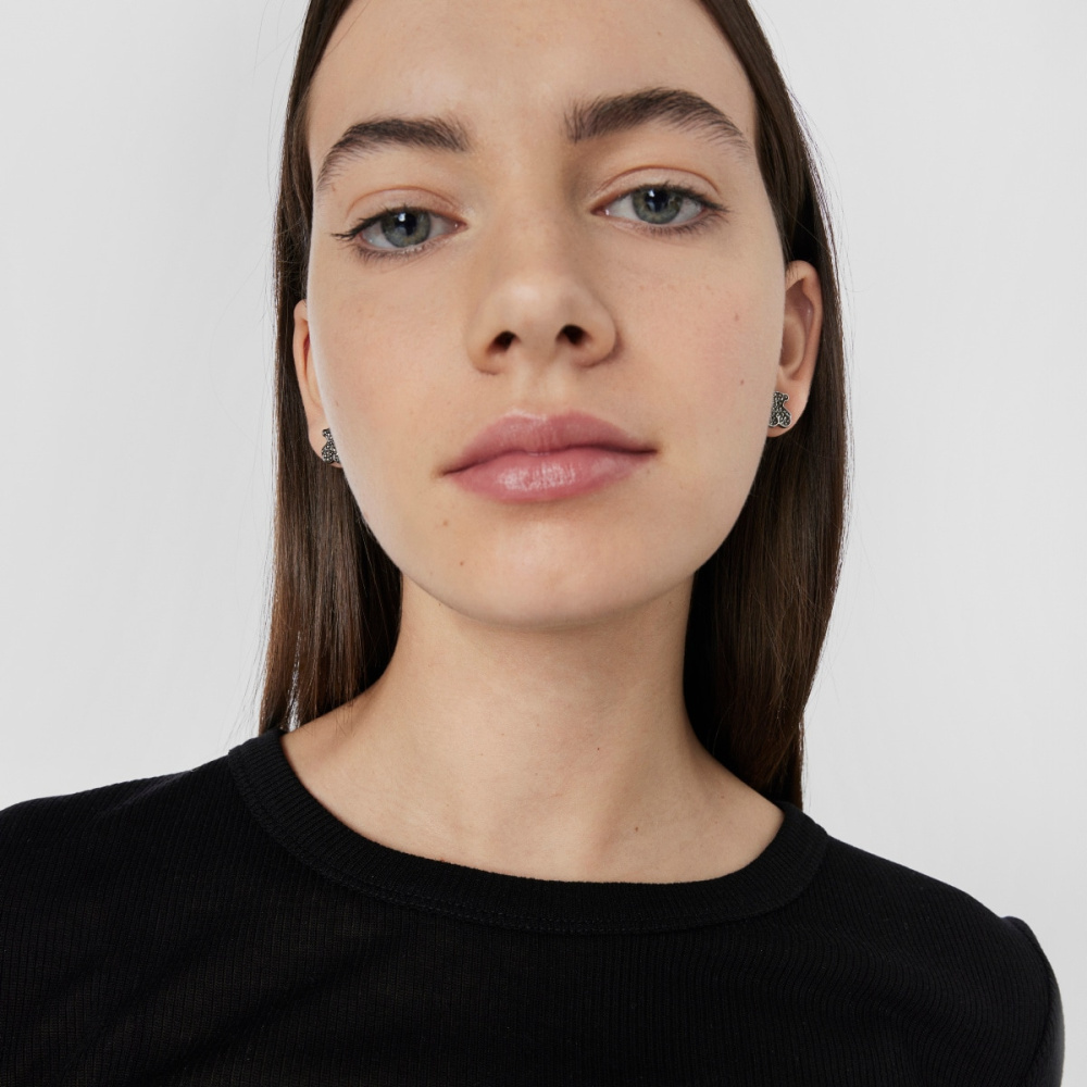 Серьги Grace из серебра с марказитами фото 7