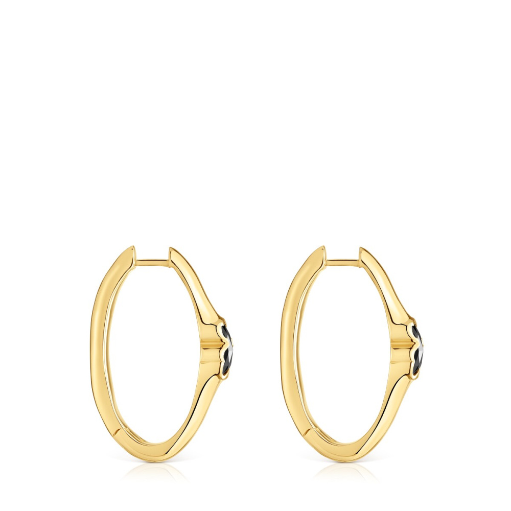 Серьги Icon Color из вермеля с ониксом фото 3