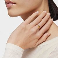Кольцо Grain Ring из вермеля с голубым топазом
