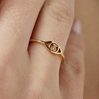 Кольцо Good Vibes из золота с бриллиантами