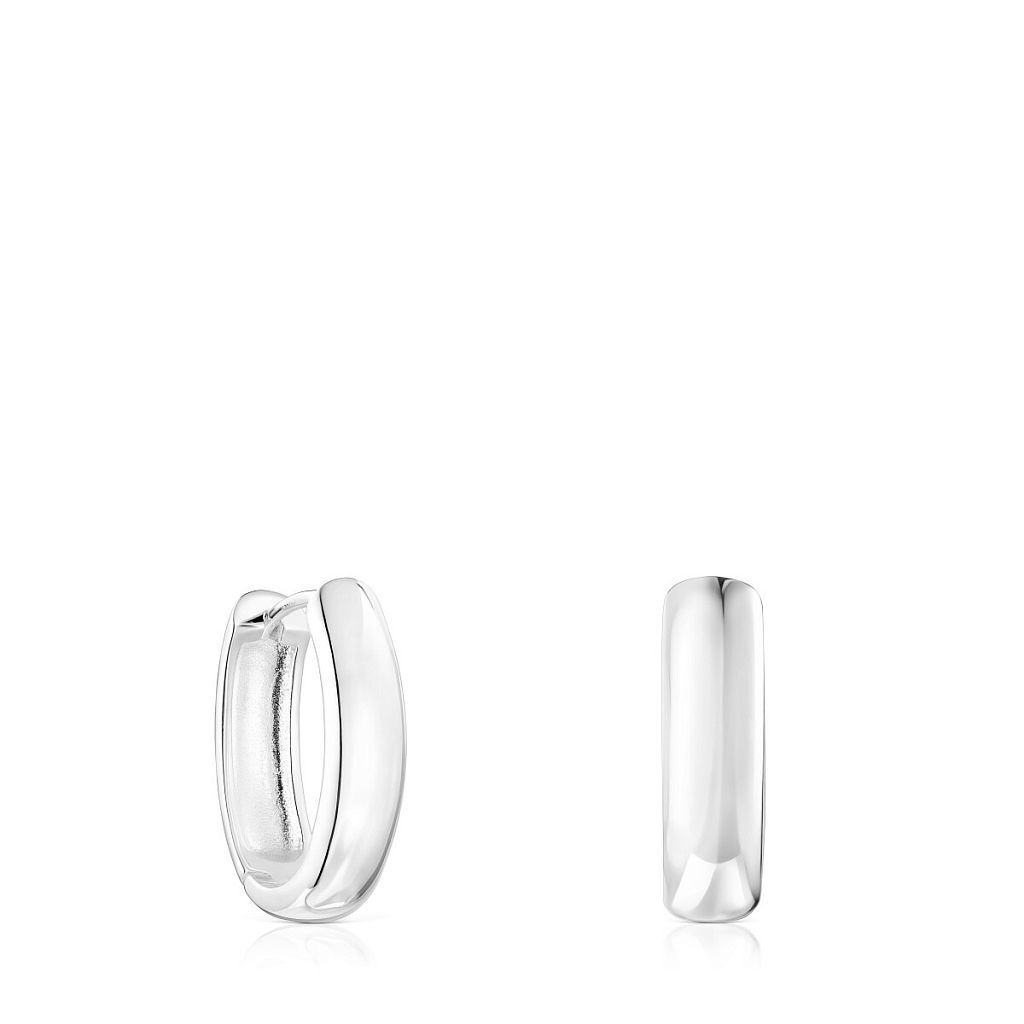 Овальные серебряные серьги TOUS Basics