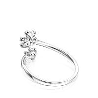 Открытое кольцо TOUS Blume из белого золота с бриллиантами