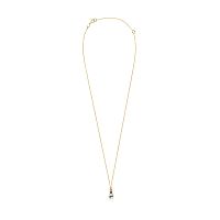 Кулон на цепи Mini Ivette из золота с празиолитом и аметистом