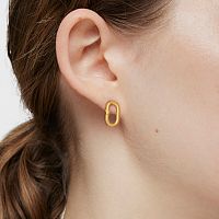 Серьги Hold Oval из вермеля