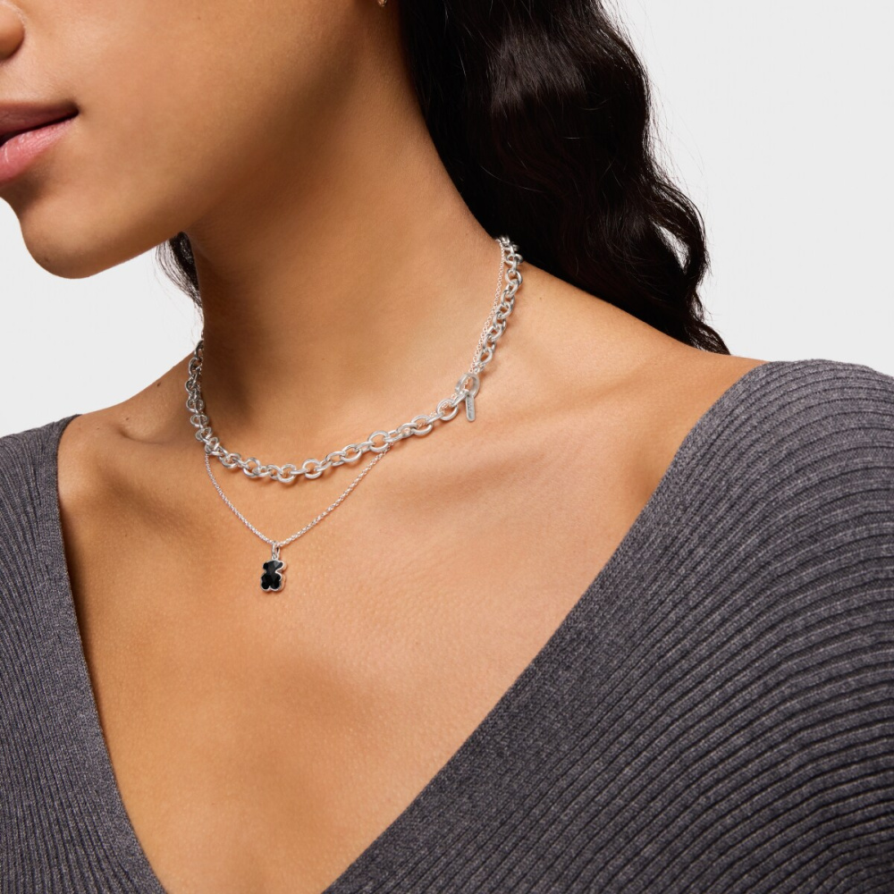 Колье Icon Color из серебра с ониксом фото 6