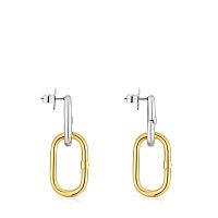 Серьги Hold Oval из серебра и вермеля