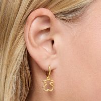 Серьги-кольца из вермеля с метакрилатом