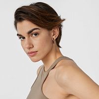 Серьги Basics из темного серебра