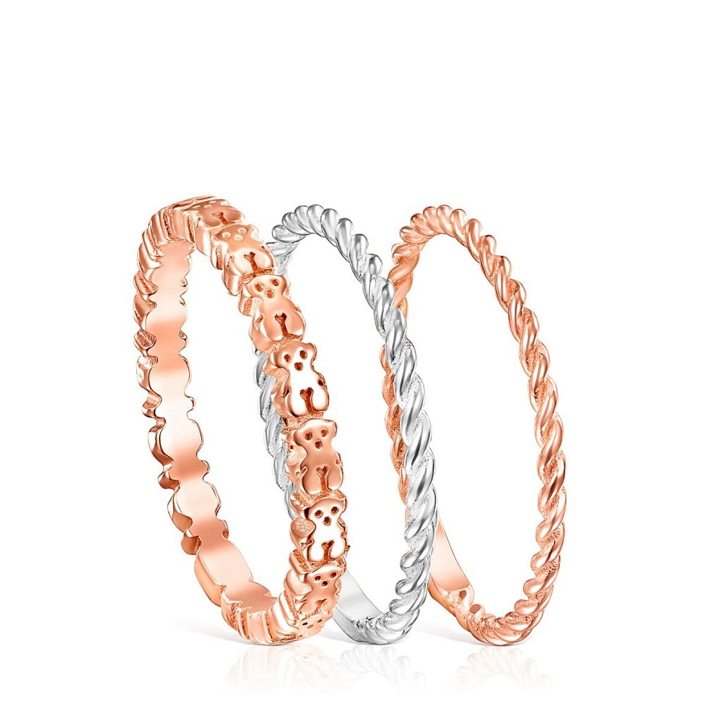 Сет колец Ring Mix из серебра и вермеля