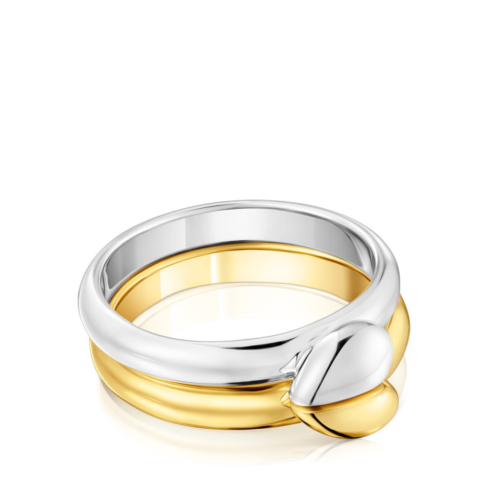 Сет колец из серебра и вермеля фото 3