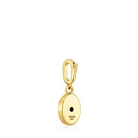 Кулон Medallions из вермеля с перламутром, иолитами и хромдиопсидом