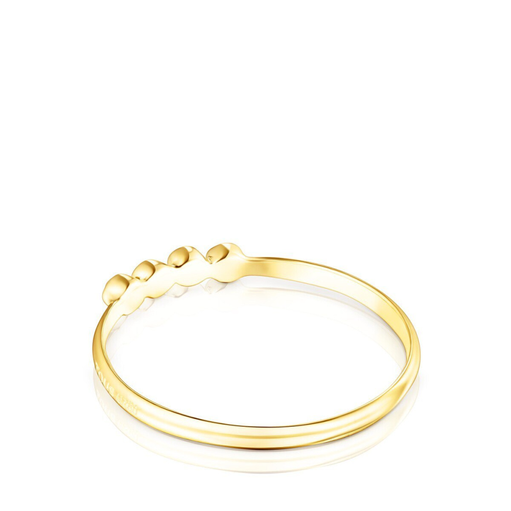 Золотое кольцо Straight Color с натуральными камнями фото 4