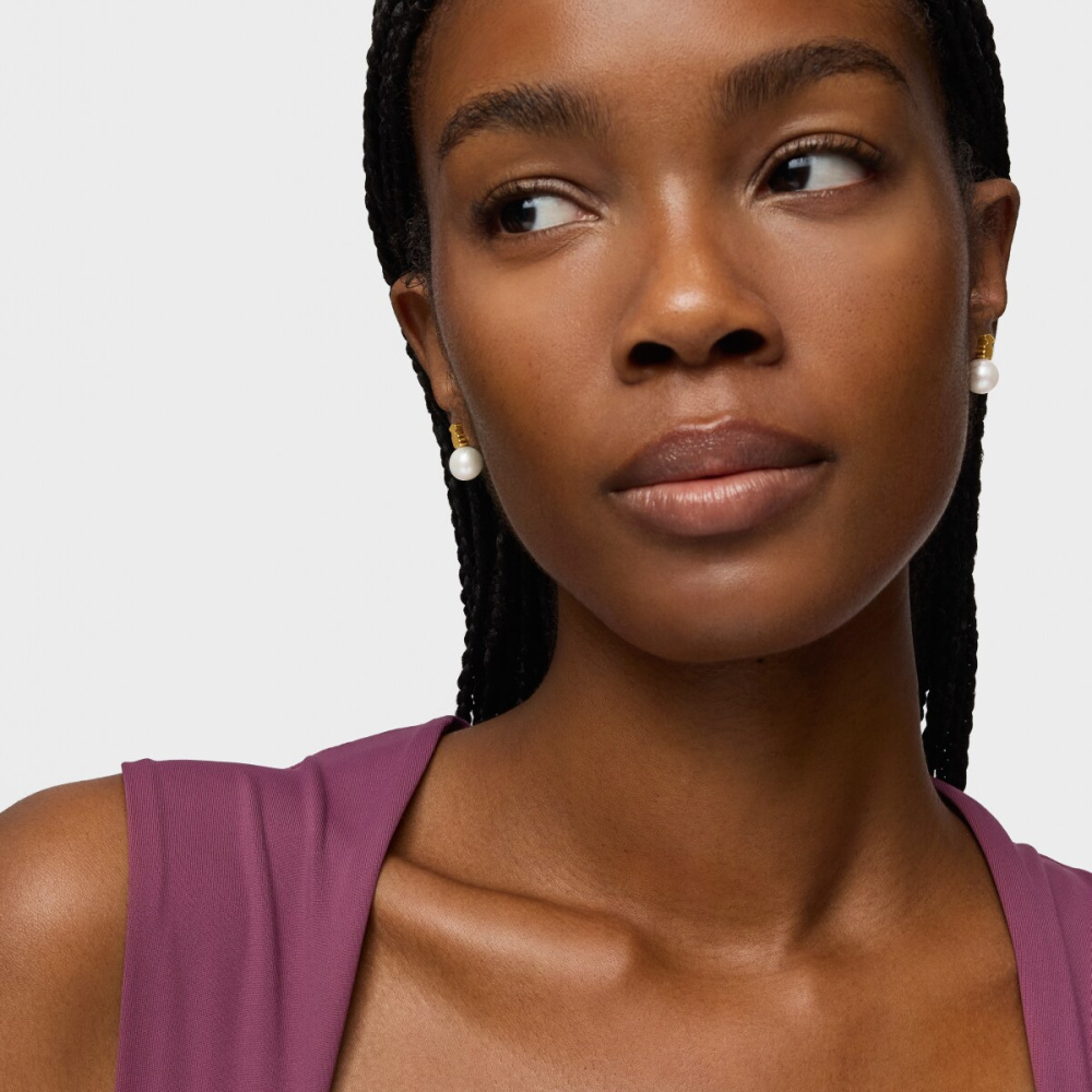 Серьги из вермеля с жемчугом фото 6