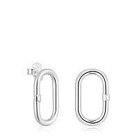 Серьги Hold Oval из серебра