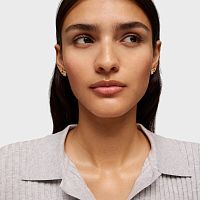 Серьги 1950 из вермеля с бриллиантами