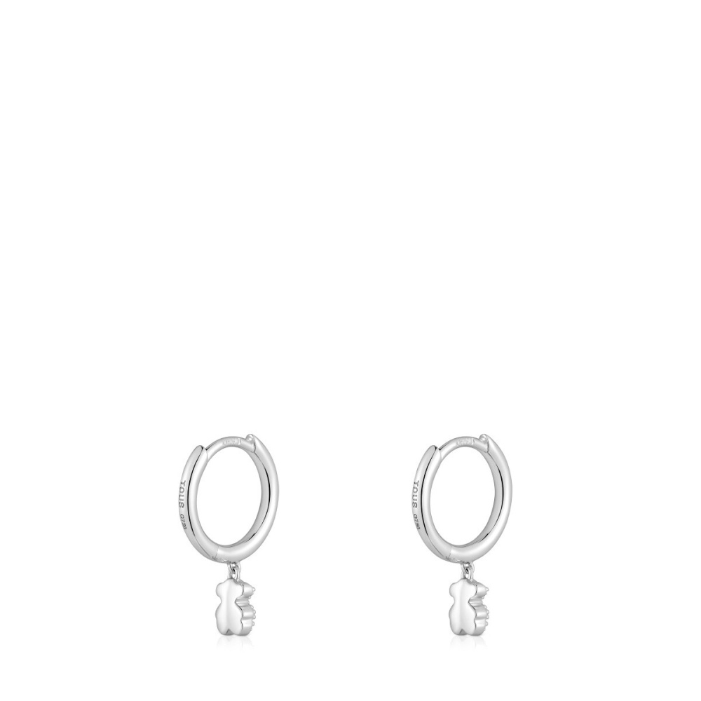 Серьги-кольца Grain из белого золота с бриллиантами фото 4