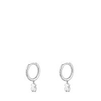 Серьги-кольца Grain из белого золота с бриллиантами