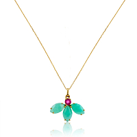  Колье Beach из золота с камнями.