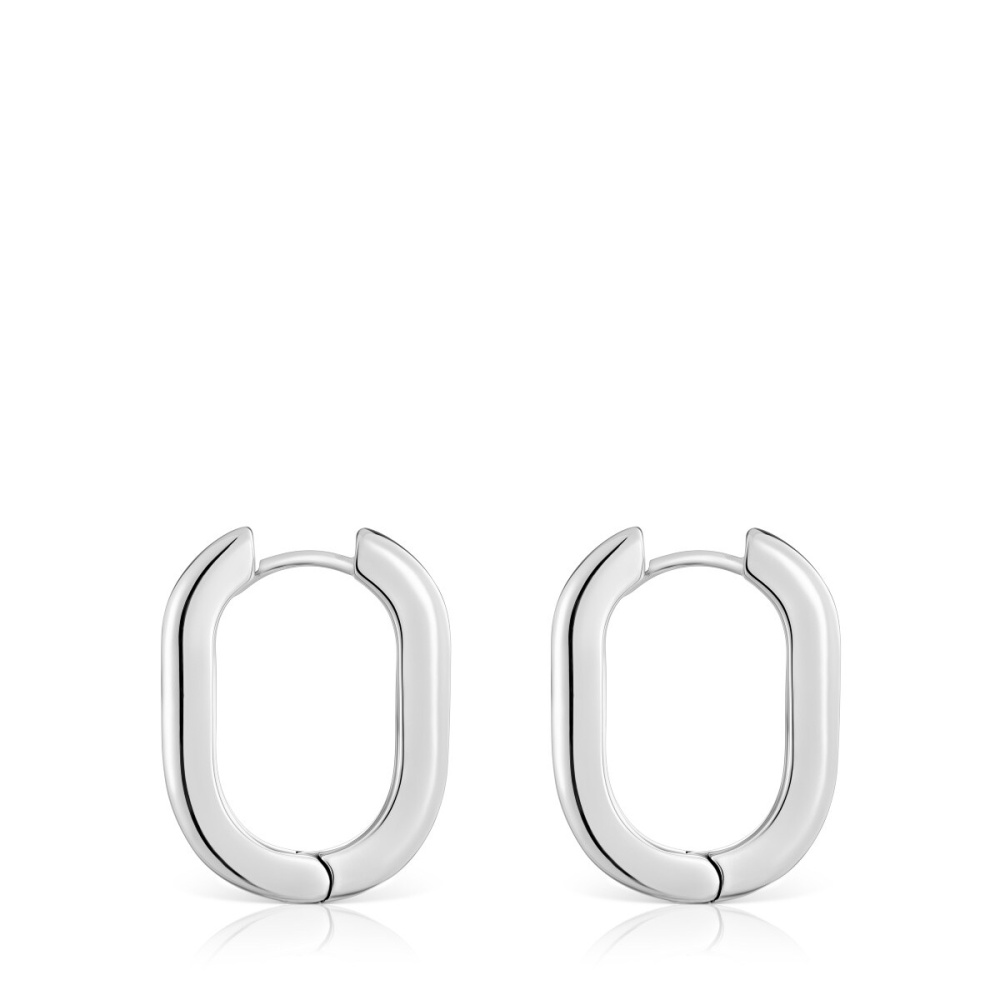 Серьги-кольца Basics из серебра фото 3