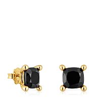Серьги Color Black из вермеля с ониксом