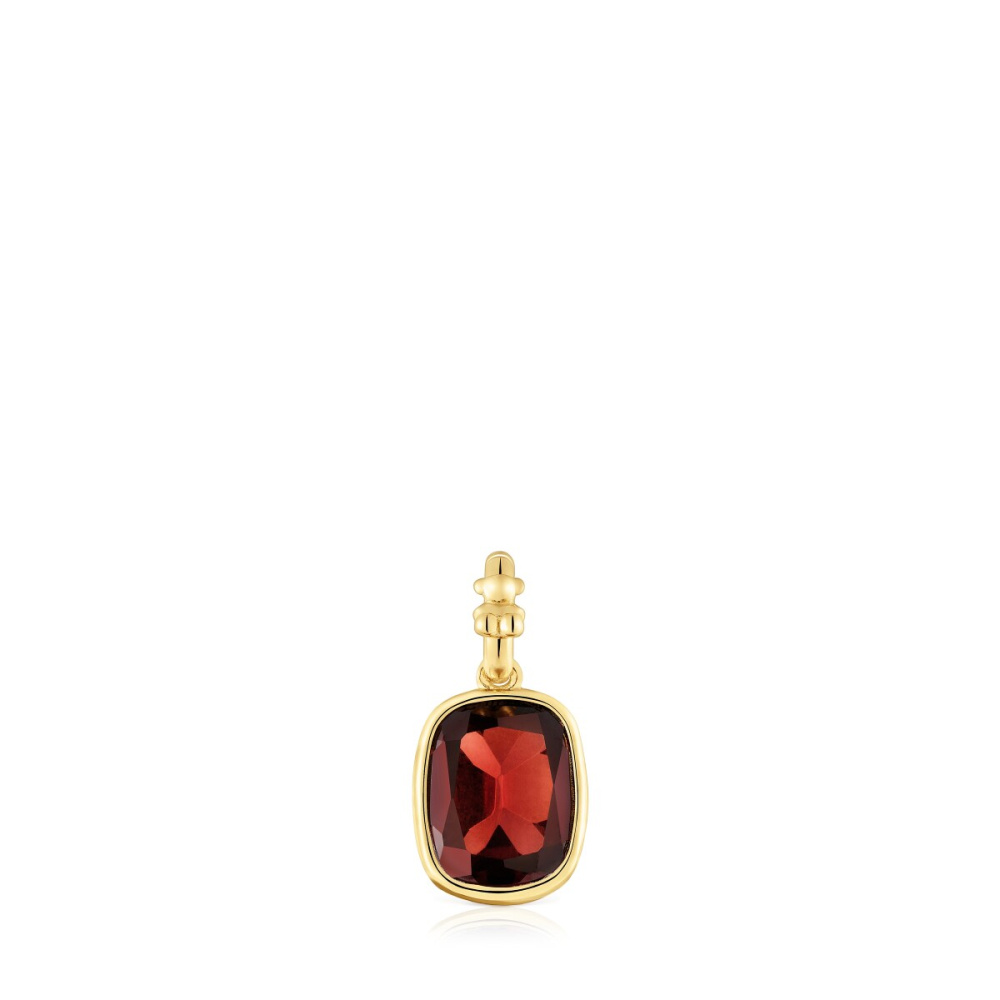 Кулон Medallions из вермеля с гранатом фото 2